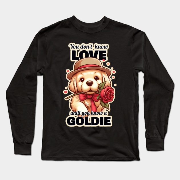 Golden Retriever Valentine's day Long Sleeve T-Shirt by k9-tee